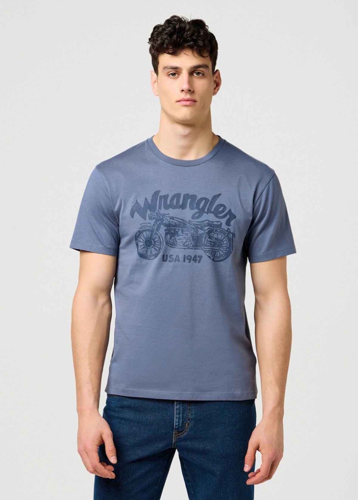 Męska Koszulka Wrangler Americana Tee Grisaille 112371414