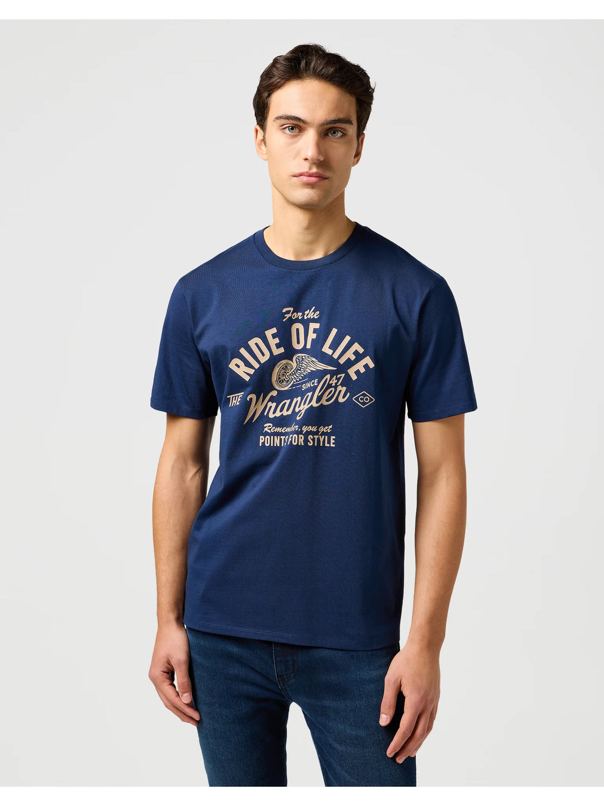 Meska Koszulka Wrangler Americana Tee Navy 112362792