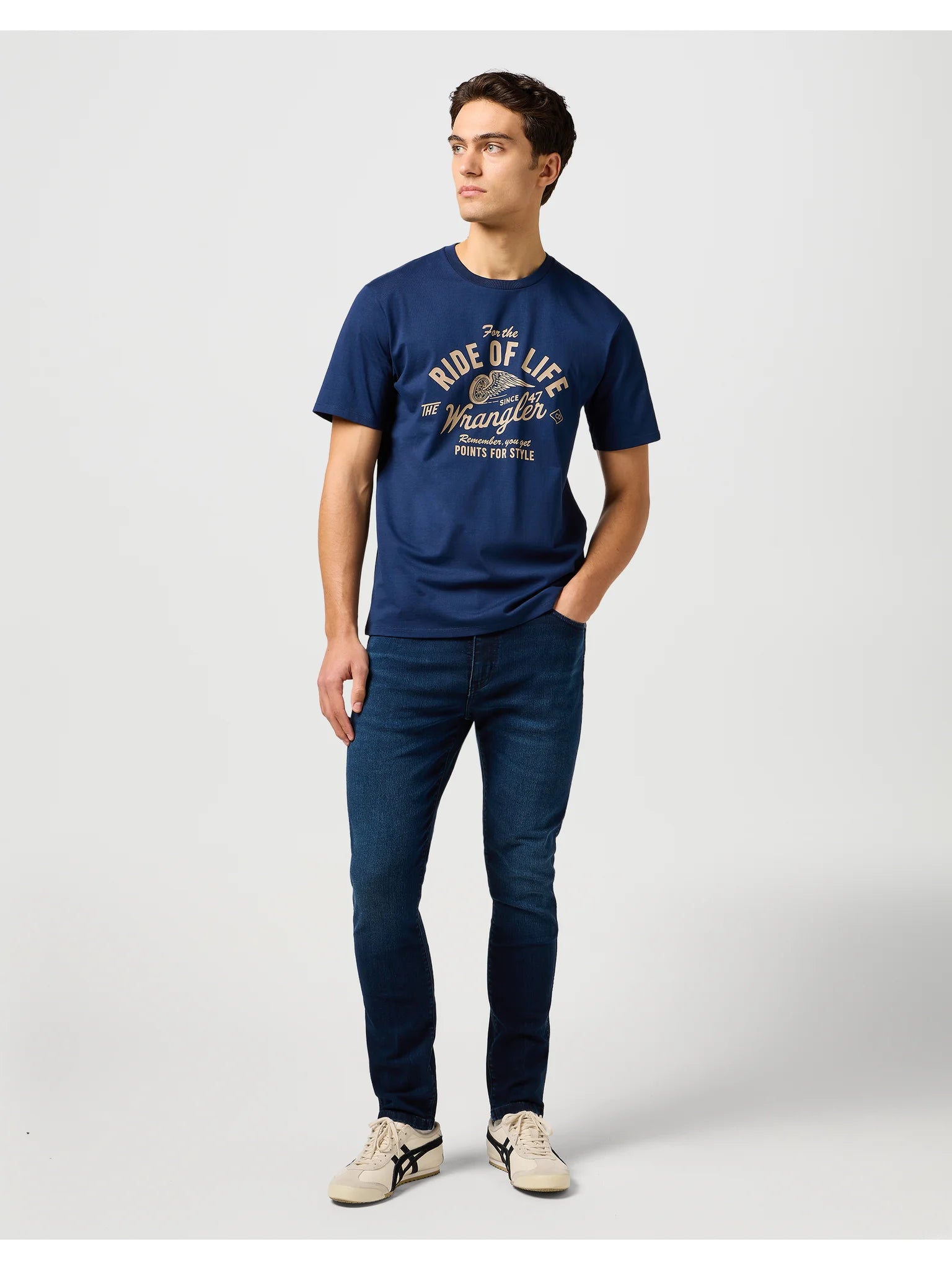 Meska Koszulka Wrangler Americana Tee Navy 112362792