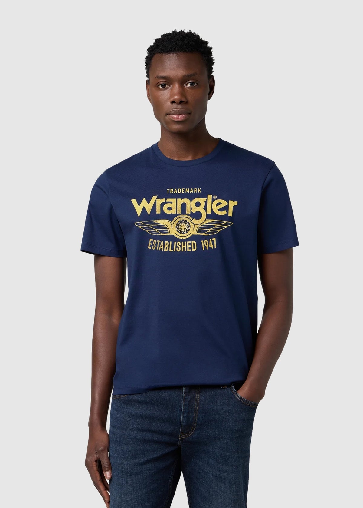 Męska Koszulka Wrangler Americana Tee Navy 112371415