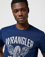 Meska Koszulka Wrangler Americana Tee Navy 112371477