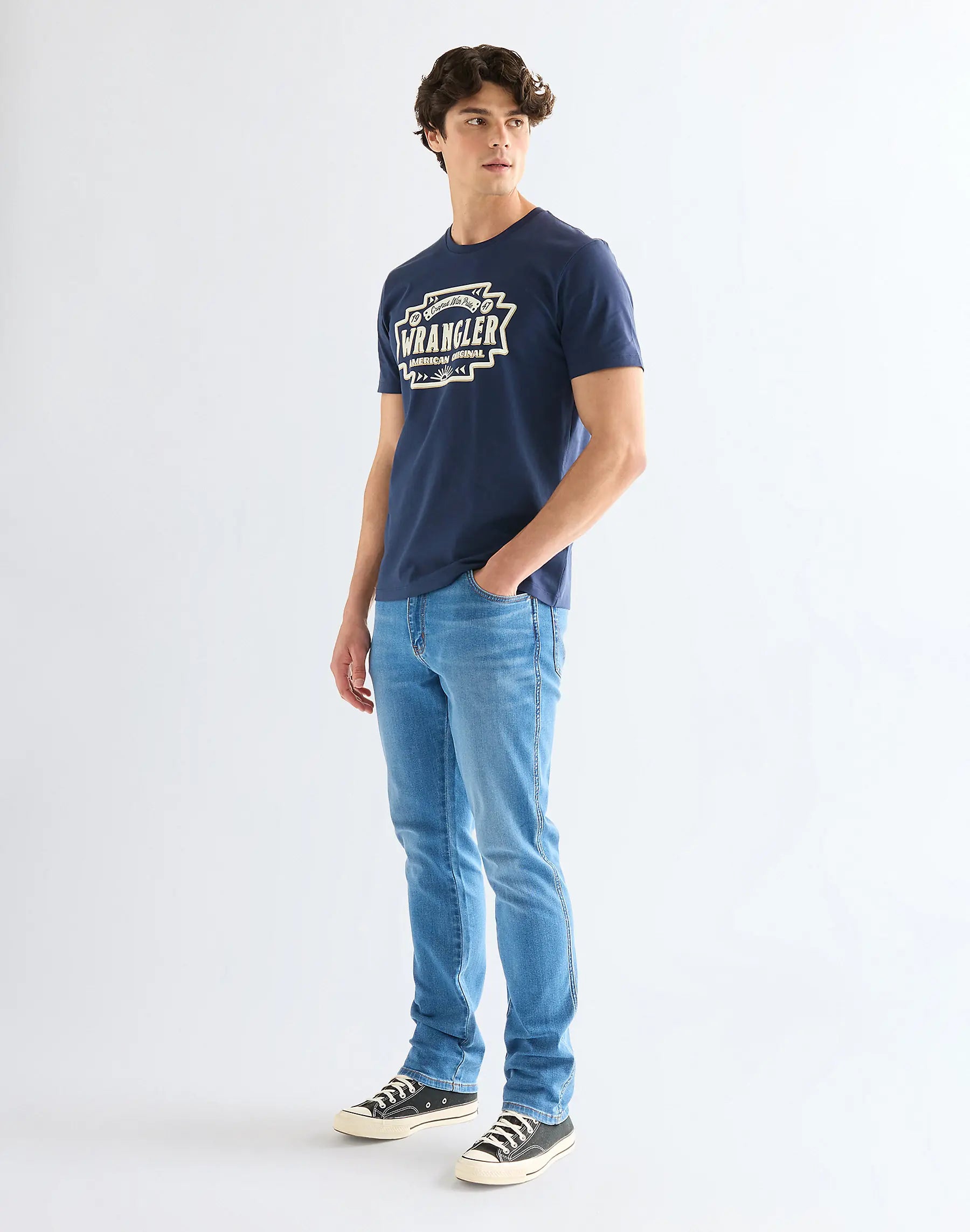 Męska Koszulka Wrangler Americana Tee Navy 112378425