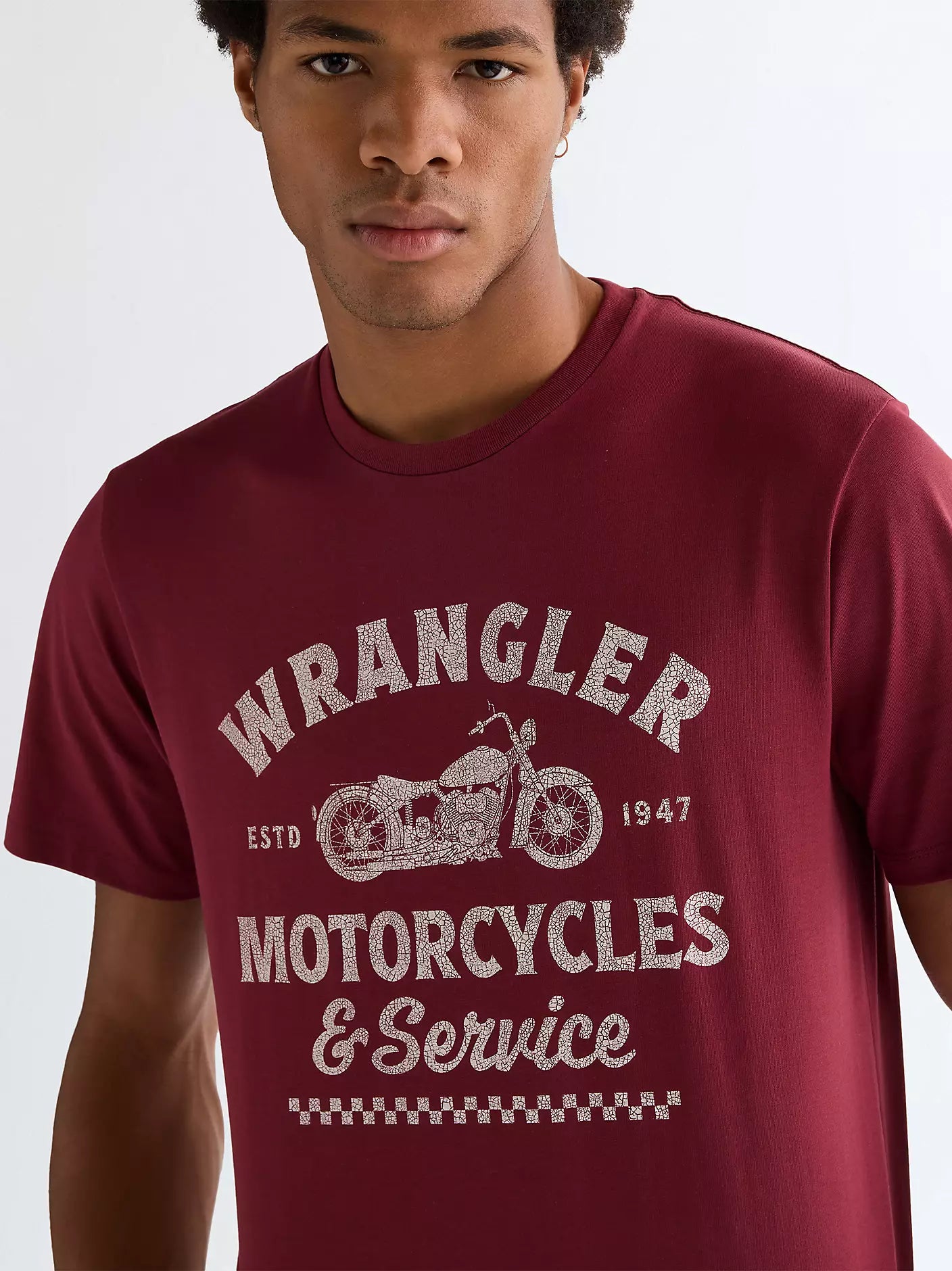 MESKA KOSZULKA WRANGLER AMERICANA TEE RUBY WINE 112377953