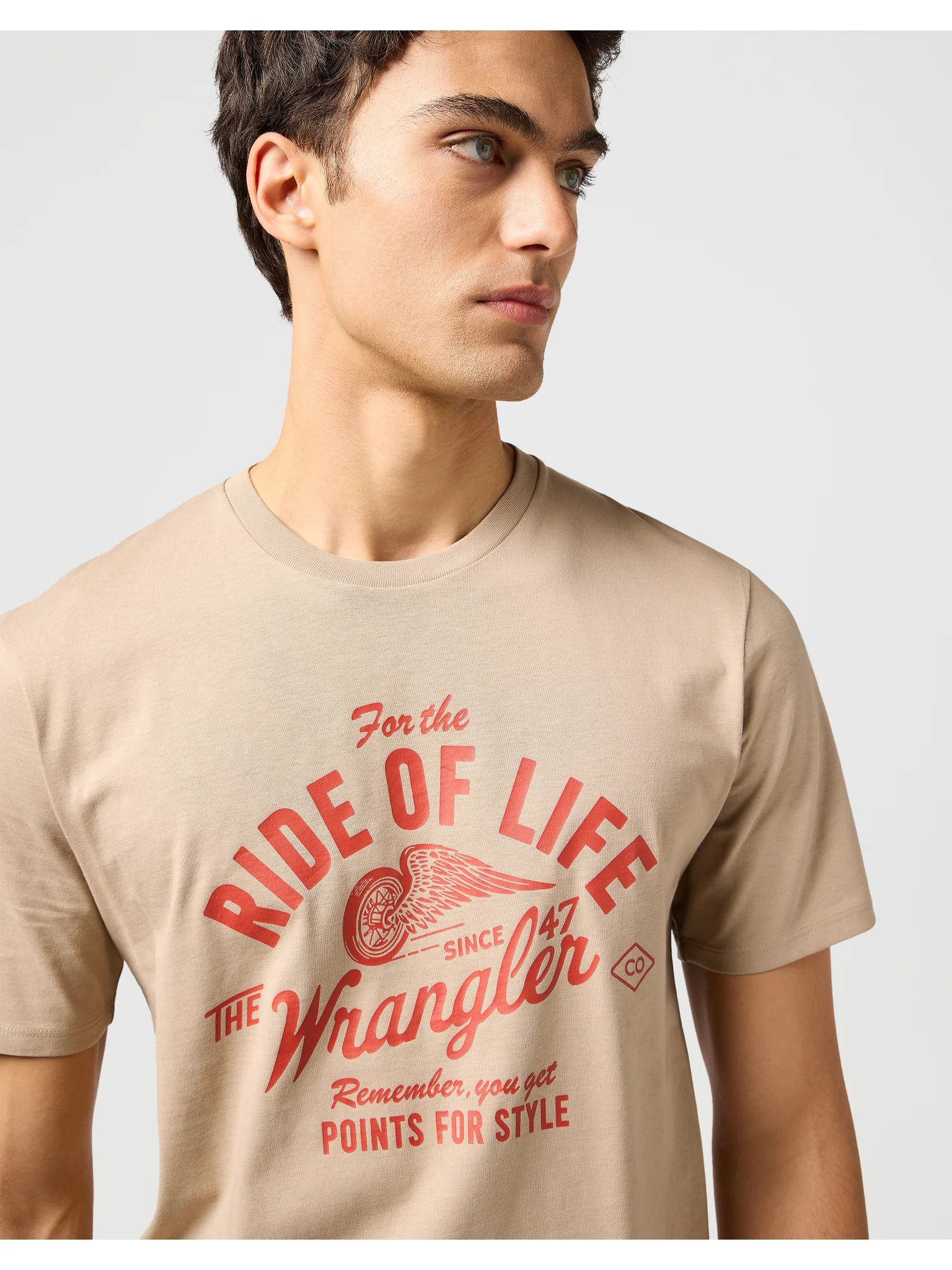 Meska Koszulka Wrangler Americana Tee Timberwolf 112362788