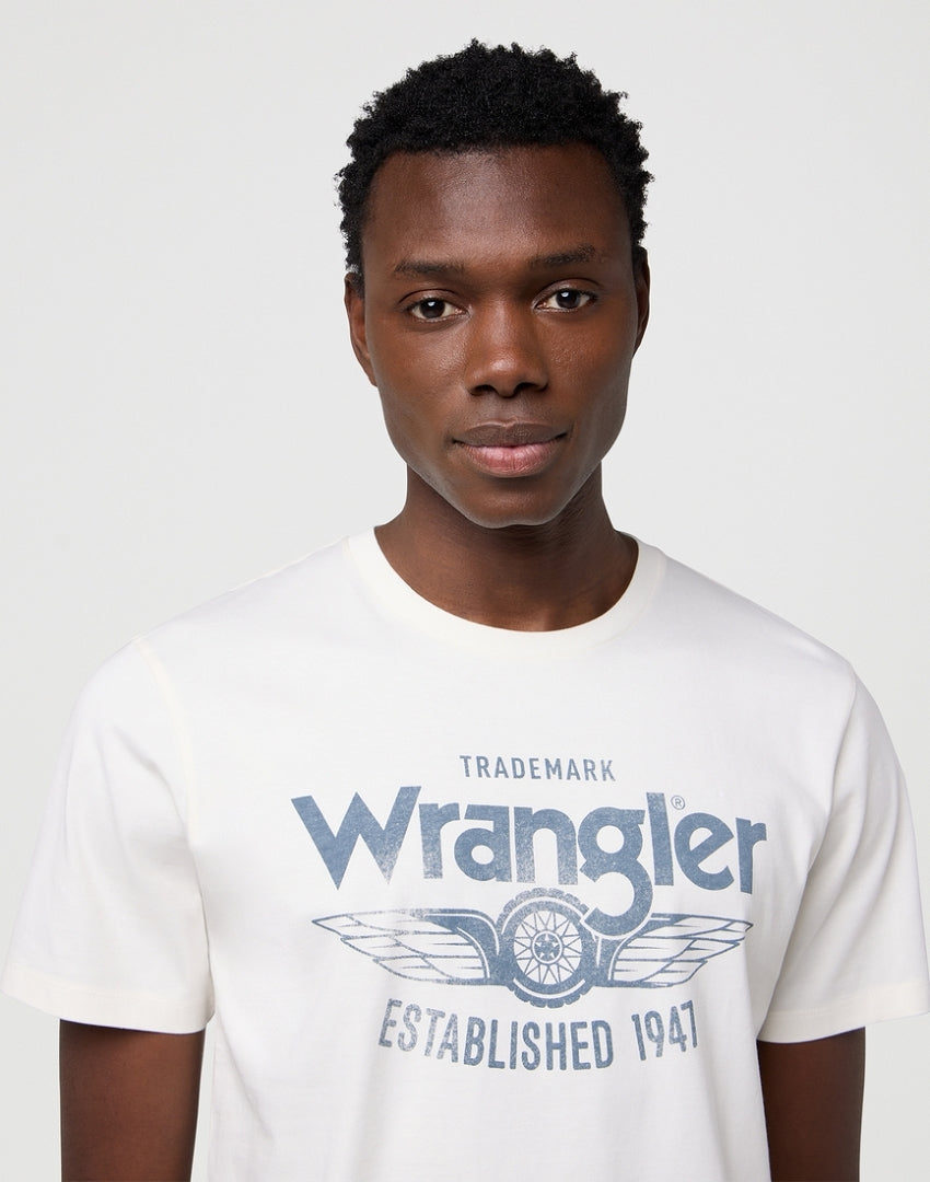 Męska Koszulka Wrangler Americana Tee Worn White 112371417