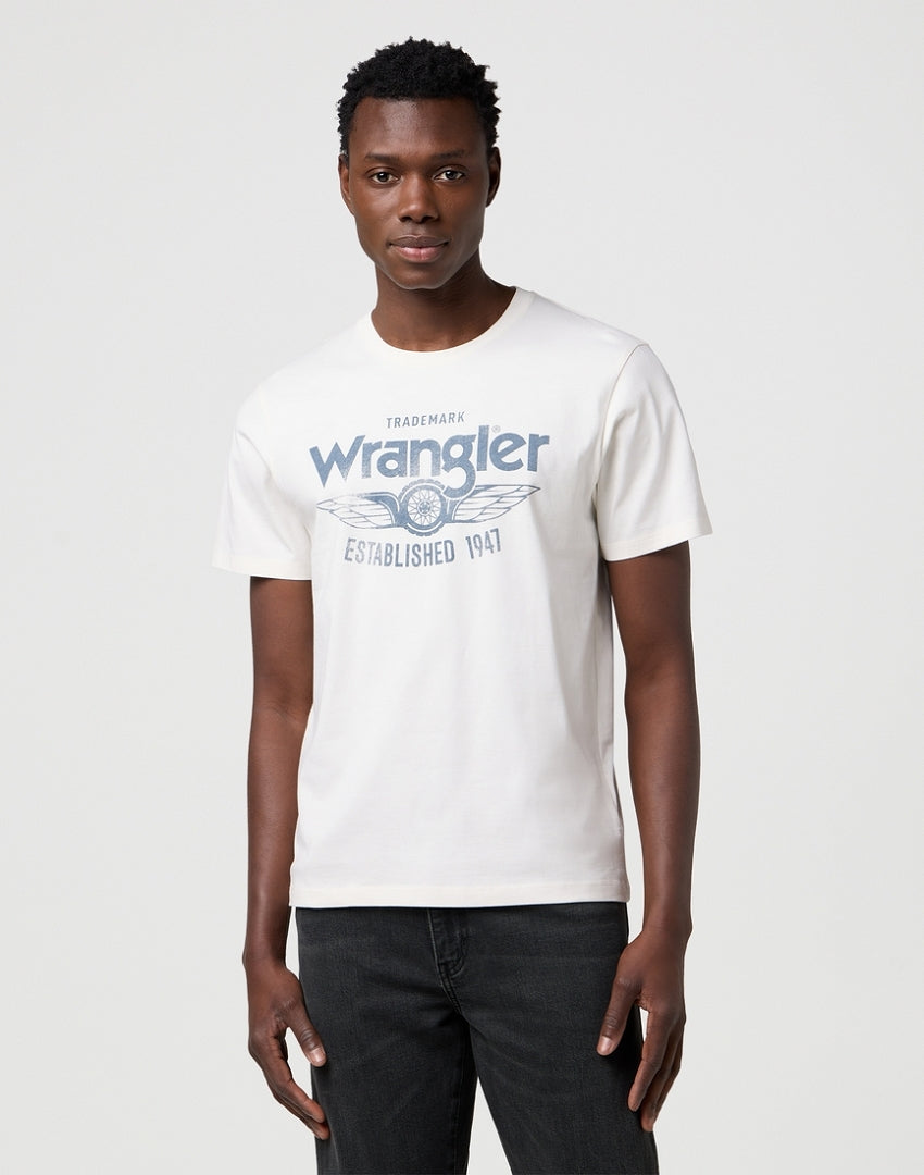 Męska Koszulka Wrangler Americana Tee Worn White 112371417