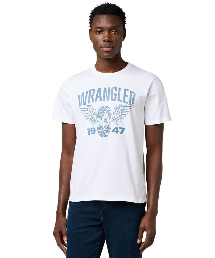 Męska Koszulka Wrangler Americana Tee Worn White 112371475