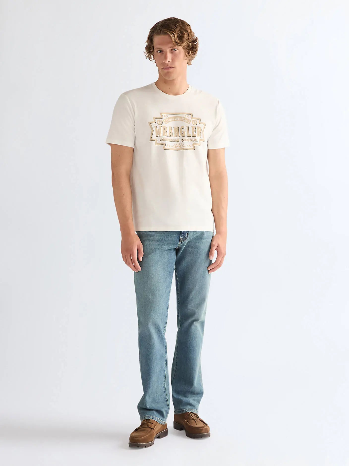 Męska Koszulka Wrangler Americana Tee Worn White 112378505