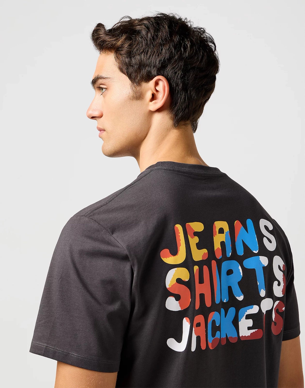 Męska Koszulka Wrangler Big Graphic Tee Faded Black 112362816