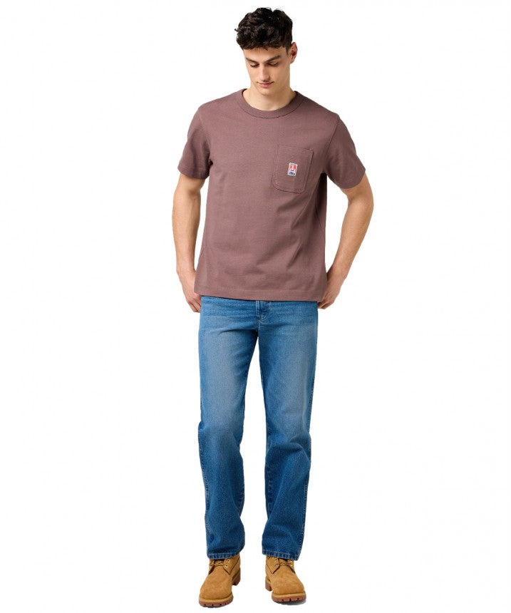 Meska Koszulka Wrangler Cj Pocket Tee Peppercorn 112371500