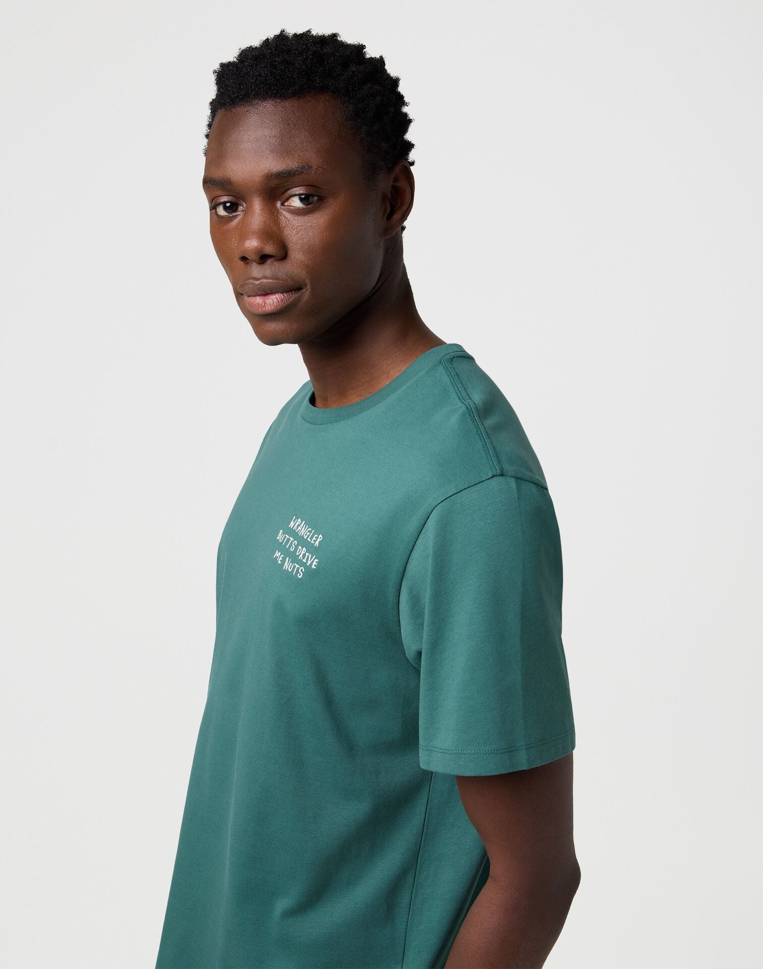 Meska Koszulka Wrangler Embroidery Tee Bistro Green 112371491