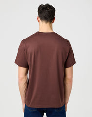 Meska Koszulka Wrangler Embroidery Tee Mahogany 112371490