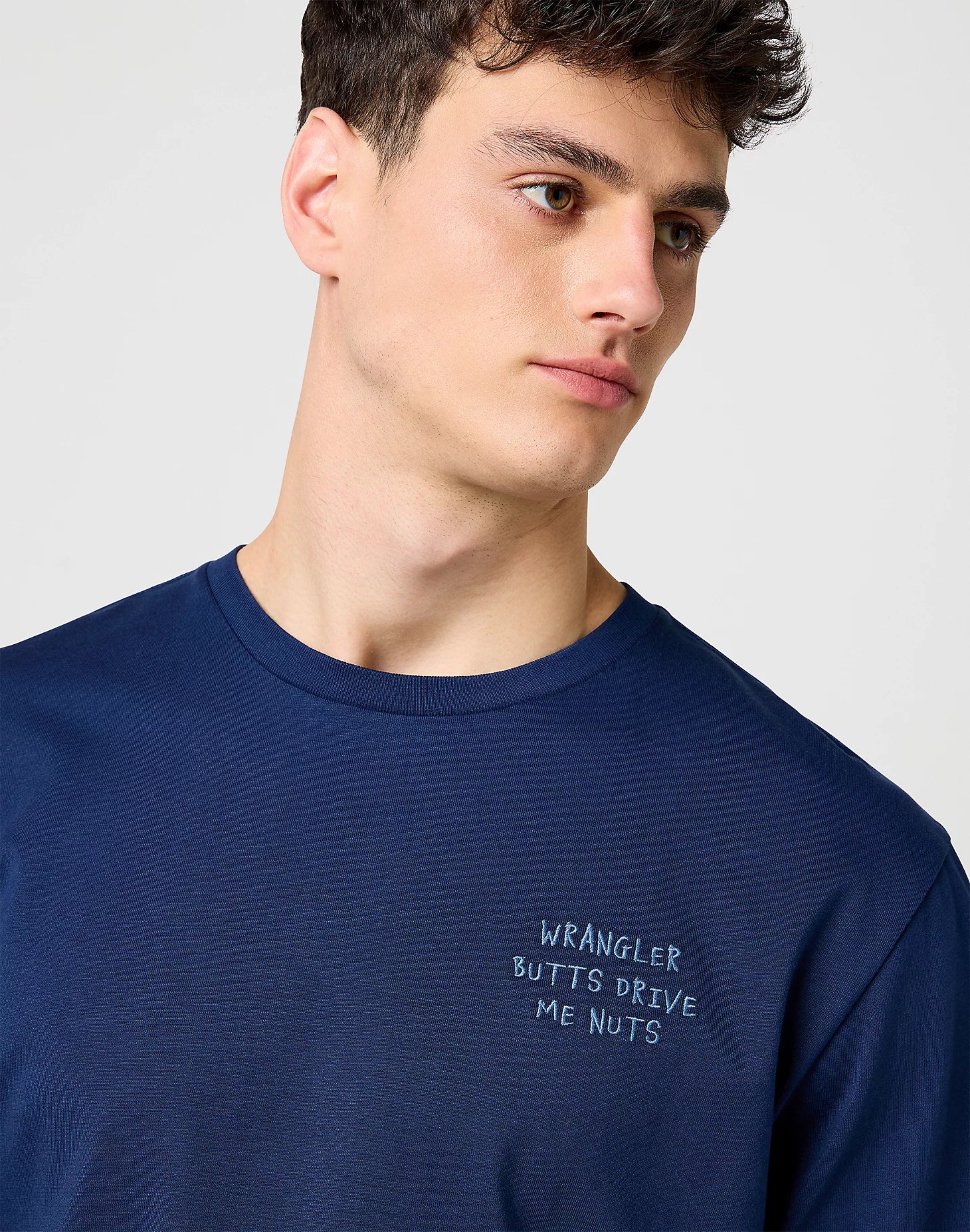 Meska Koszulka Wrangler Embroidery Tee Navy 112371488