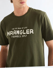MĘSKA KOSZULKA WRANGLER GRAPHIC TEE DEEP DEPTHS 112387012