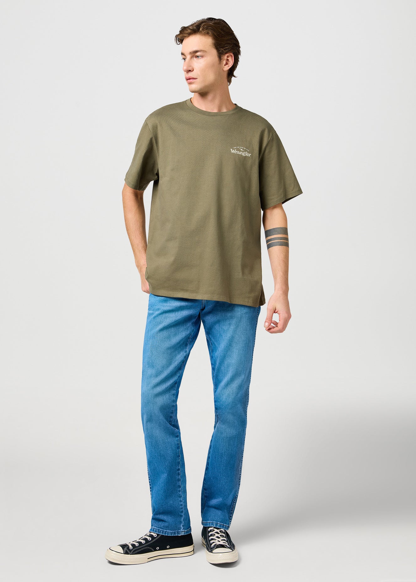 Meska Koszulka Wrangler Graphic Tee Dusty Olive 112362368