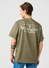 Meska Koszulka Wrangler Graphic Tee Dusty Olive 112362368