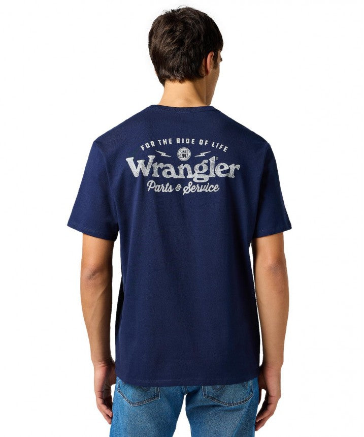 Meska Koszulka Wrangler Graphic Tee Navy 112362367