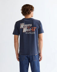 MESKA KOSZULKA WRANGLER GRAPHIC TEE NAVY 112377995