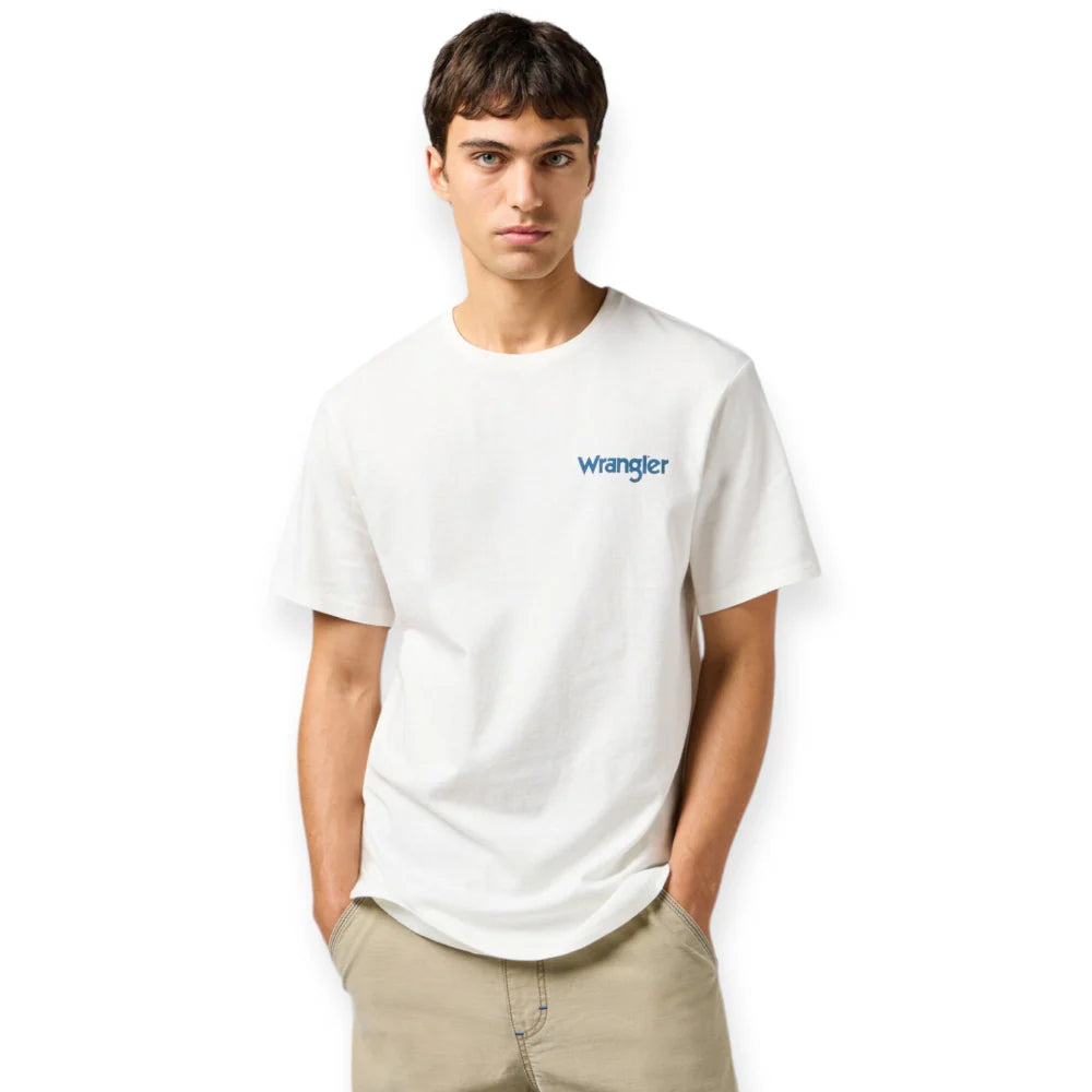 Męska Koszulka Wrangler Graphic Tee Worn White 112362835