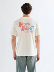 MESKA KOSZULKA WRANGLER GRAPHIC TEE WORN WHITE 112377994