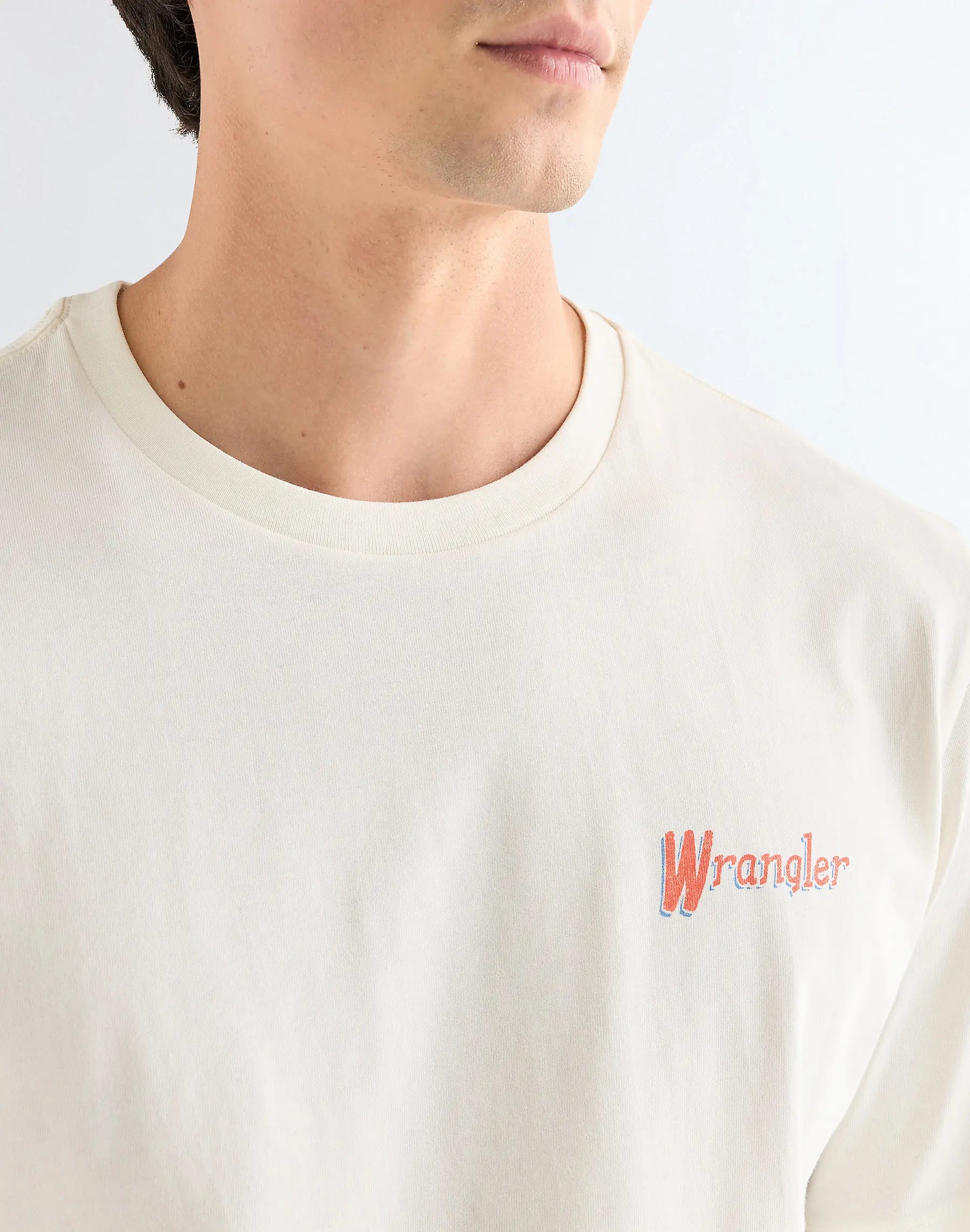 MESKA KOSZULKA WRANGLER GRAPHIC TEE WORN WHITE 112377994