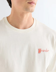 MESKA KOSZULKA WRANGLER GRAPHIC TEE WORN WHITE 112377994