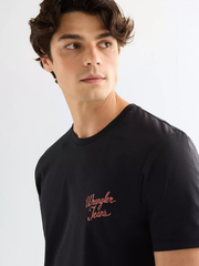 MĘSKA KOSZULKA WRANGLER LOGO TEE BLACK 112378502