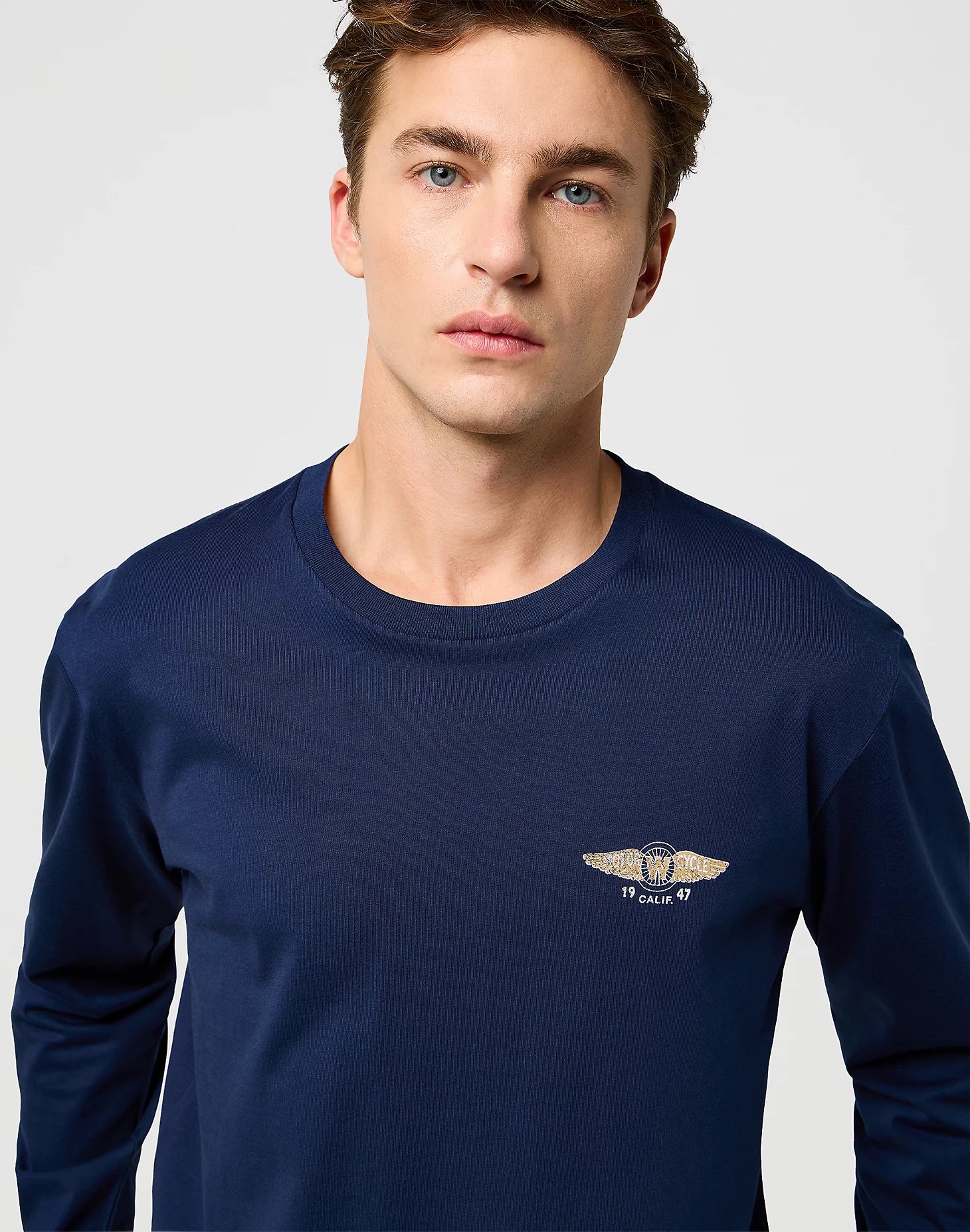 Męska Koszulka Wrangler LS Americana Tee Navy 112371469