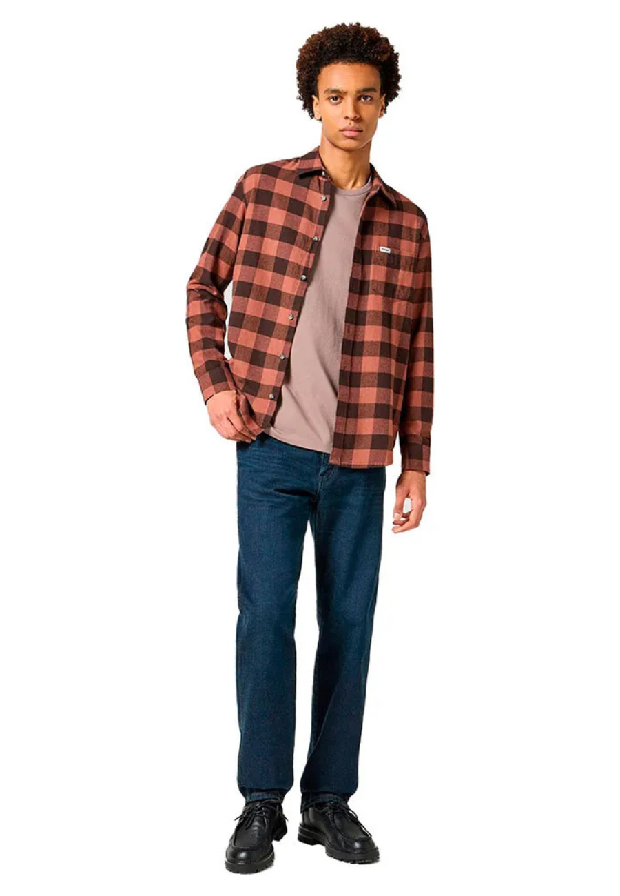 Meska Koszulka Wrangler LS Graphic Tee Iron 112357313