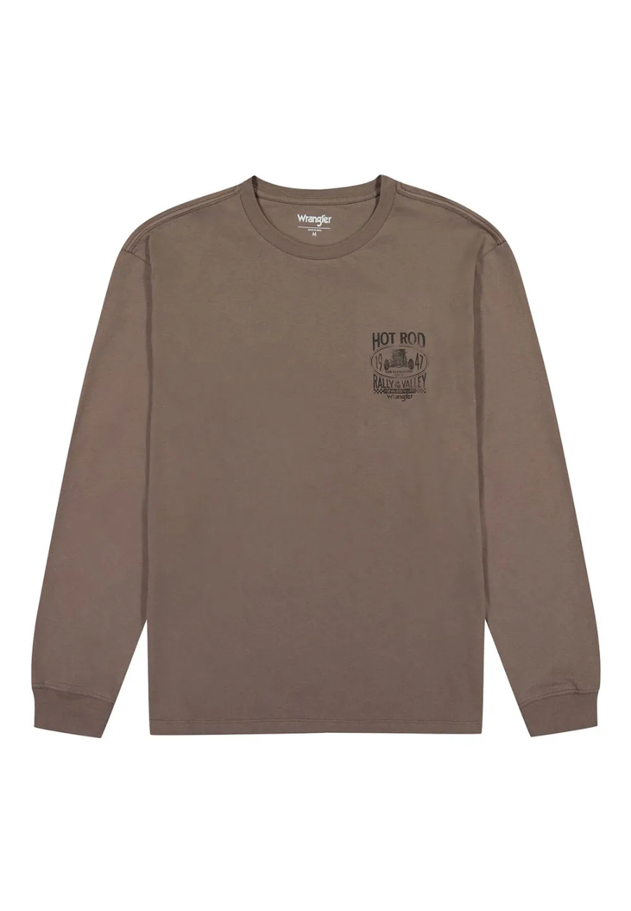 Meska Koszulka Wrangler LS Graphic Tee Iron 112357313