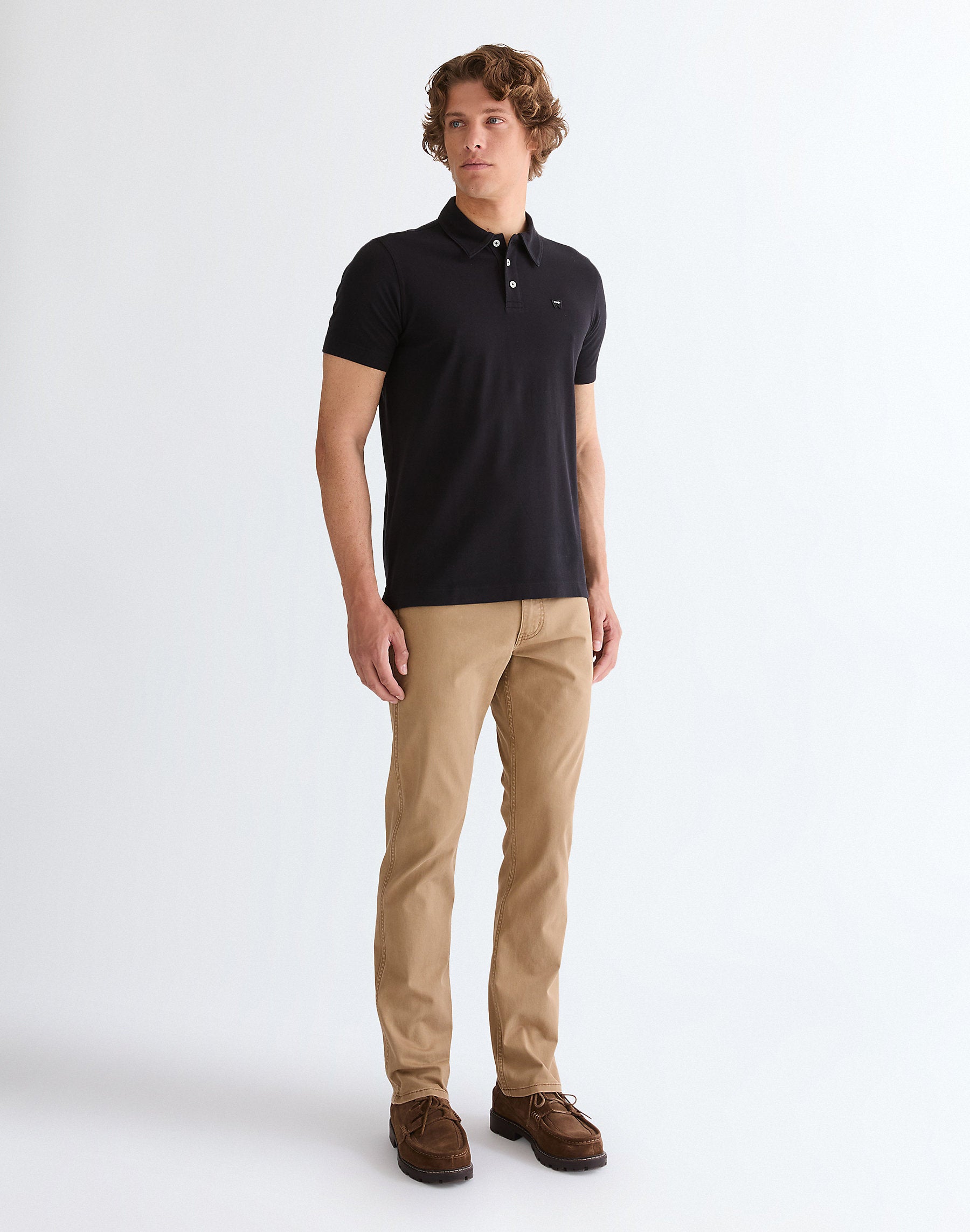 Męska Koszulka Wrangler Polo Shirt Black 112378482