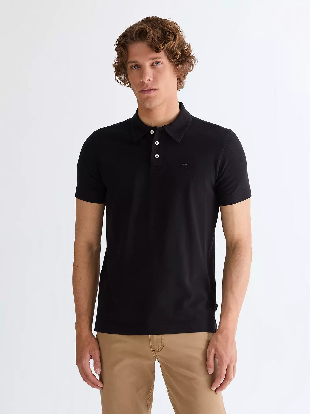 Męska Koszulka Wrangler Polo Shirt Black 112378482