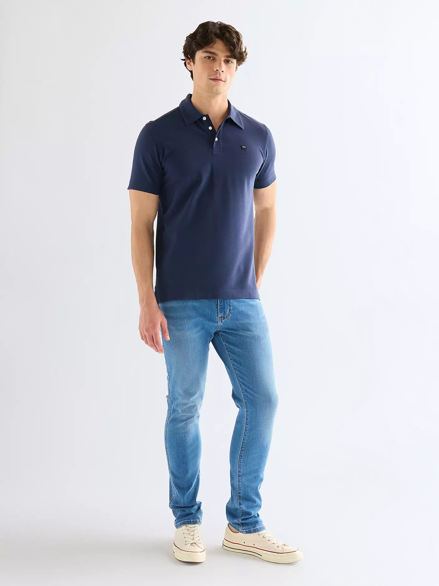 MESKA KOSZULKA WRANGLER POLO SHIRT BLACK IRIS 112378481
