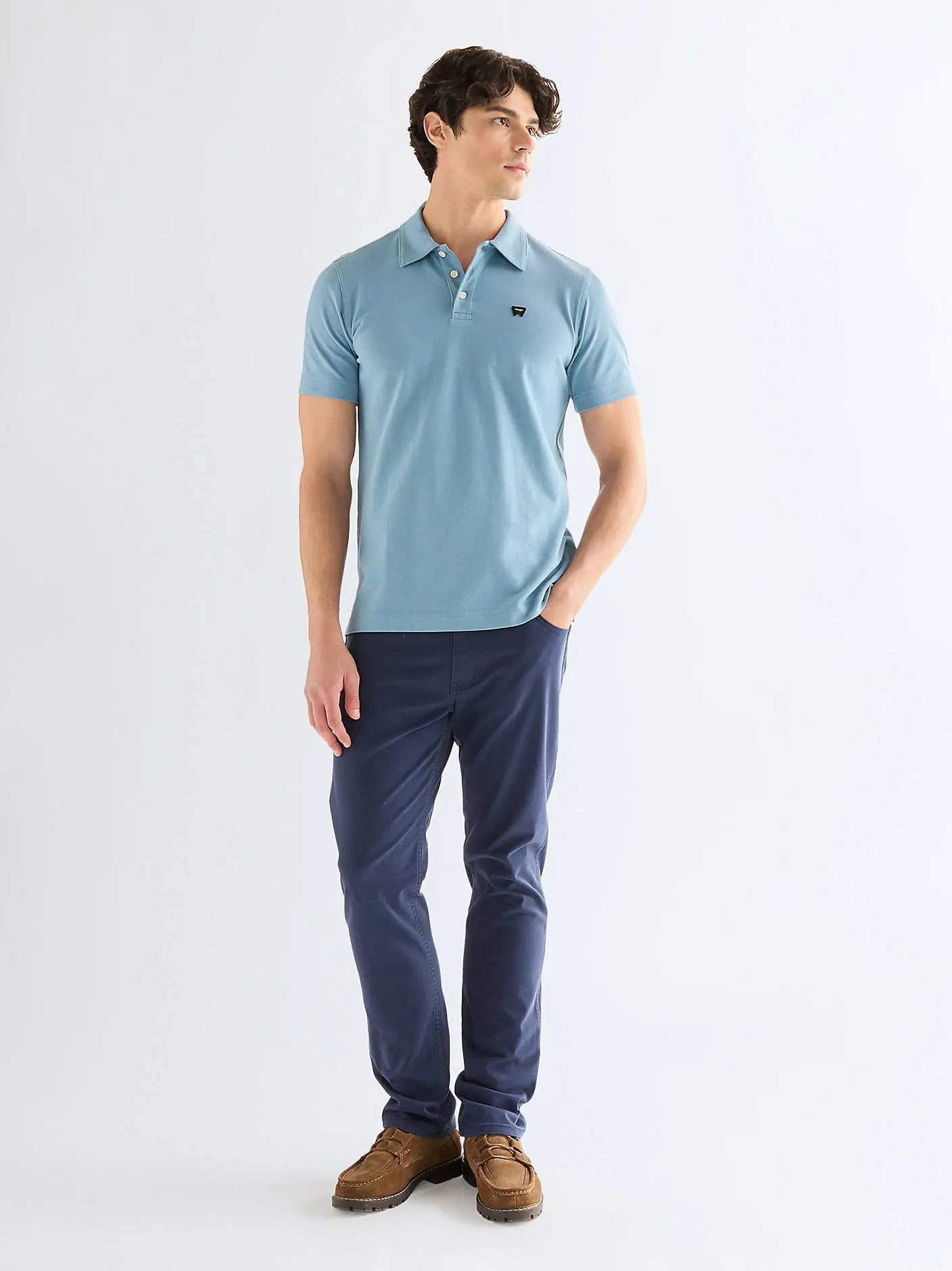 Męska Koszulka Wrangler Polo Shirt Captains Blue  112378448