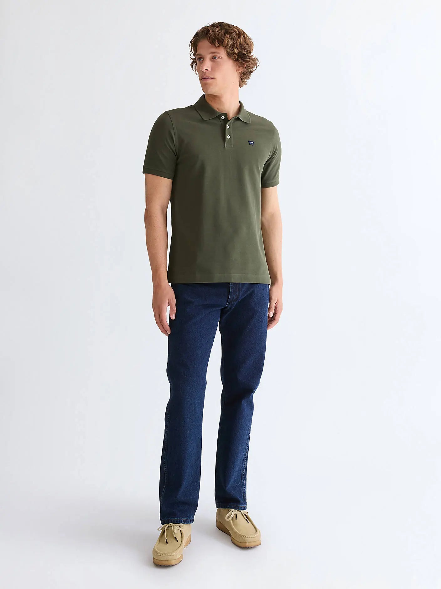 Męska Koszulka Polo Wrangler Polo Shirt Deep Depths 112378000