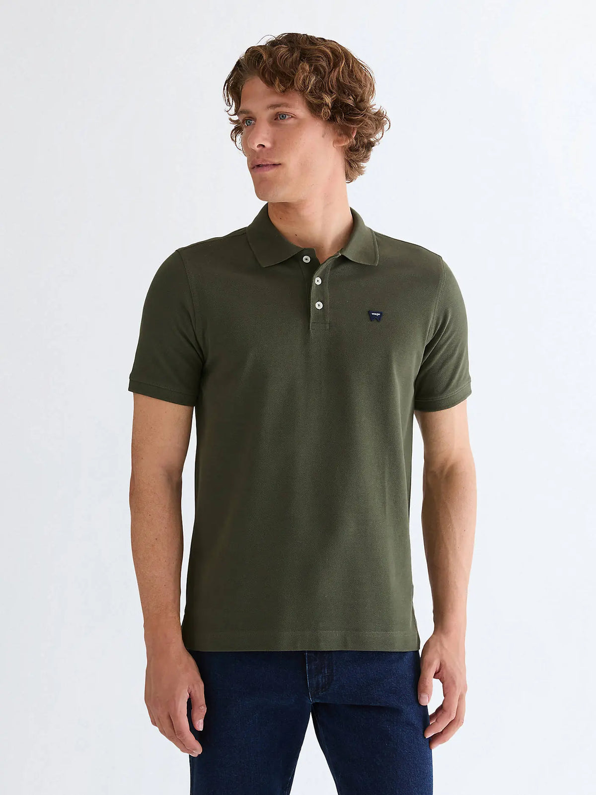 Męska Koszulka Polo Wrangler Polo Shirt Deep Depths 112378000