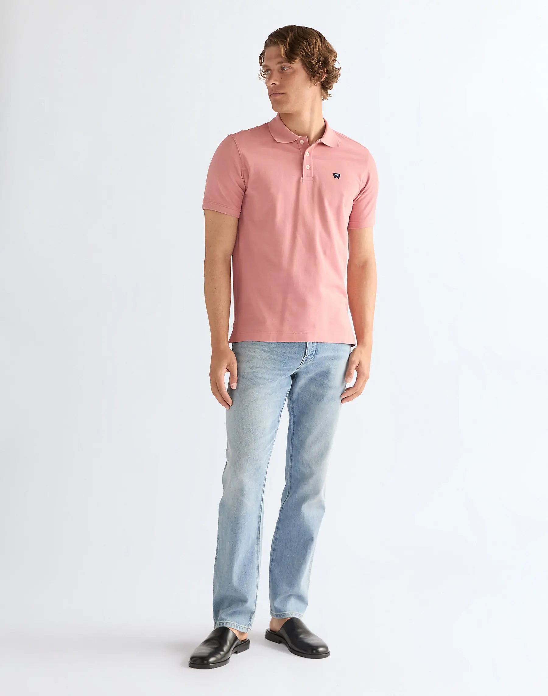 Męska Koszulka Polo Wrangler Polo Shirt Dusty Rose 112378002