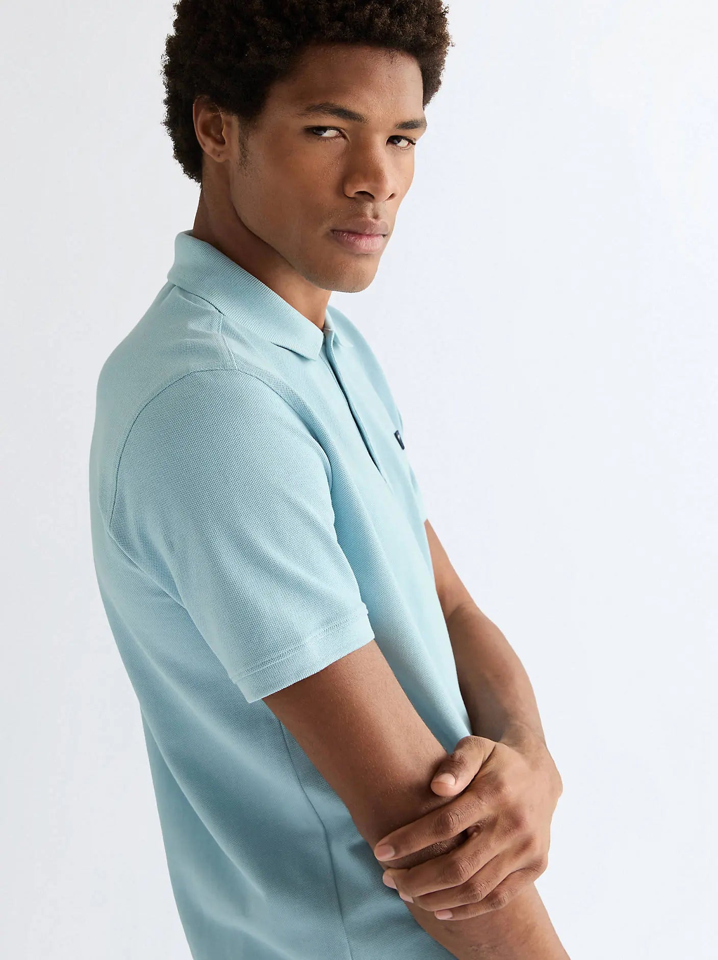 Męska Koszulka Polo Wrangler Polo Shirt Forget Me Not 112378001