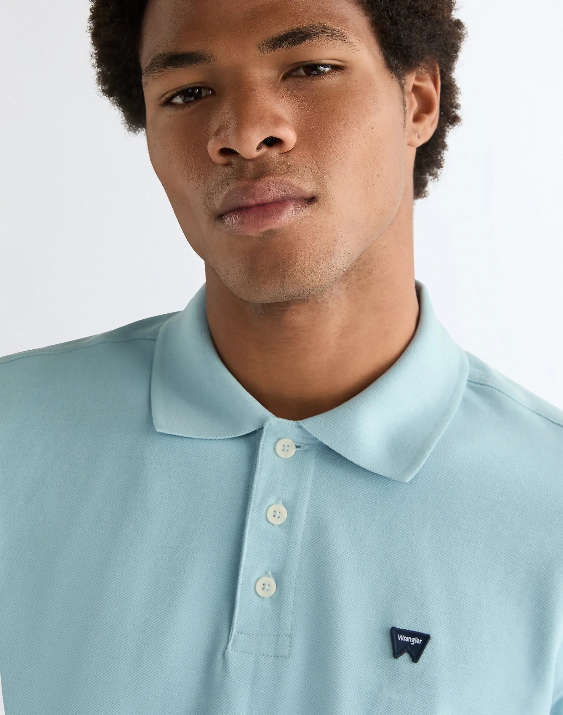 Męska Koszulka Polo Wrangler Polo Shirt Forget Me Not 112378001