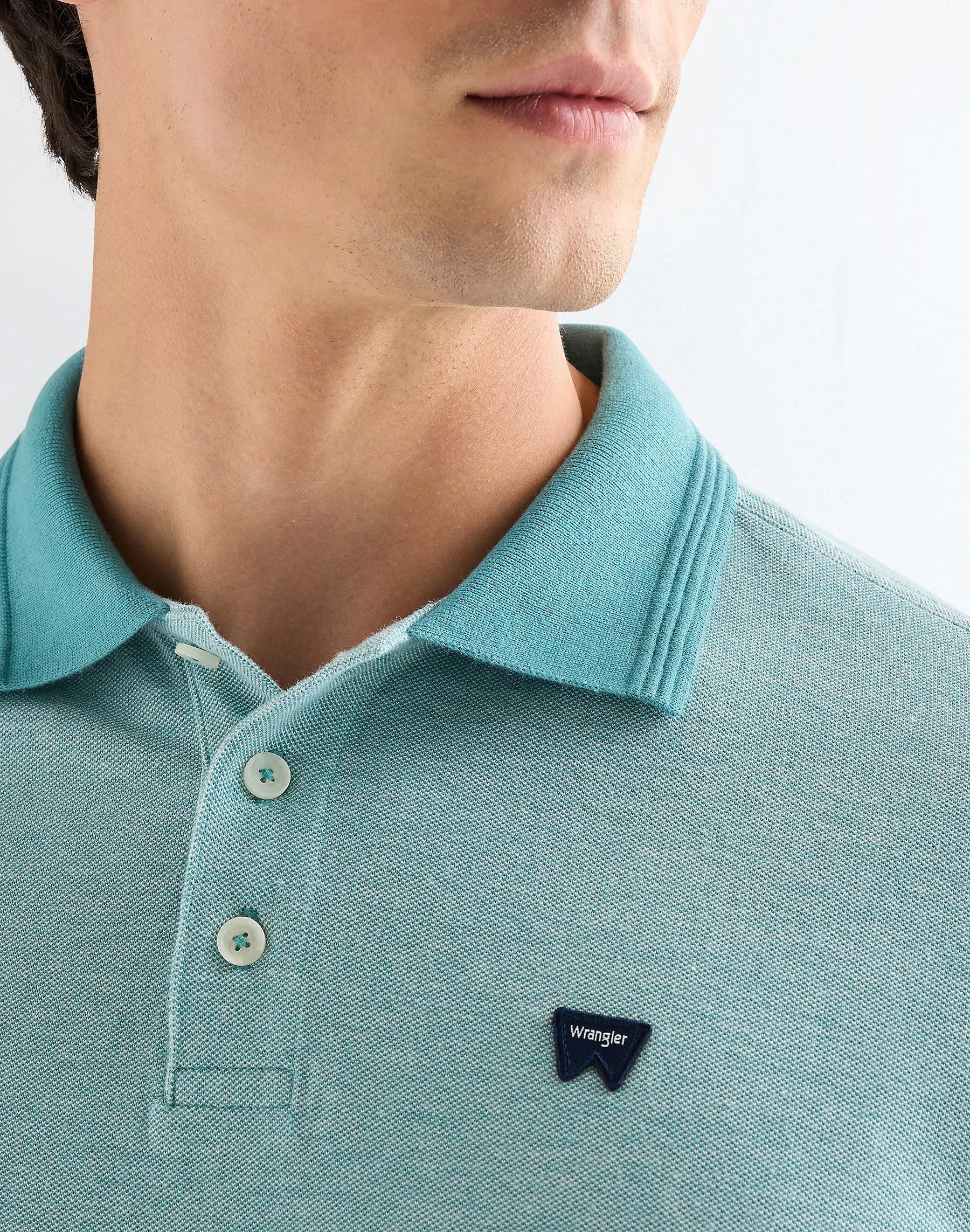 MESKA KOSZULKA WRANGLER REFINED POLO SHIRT BRITTANY BLUE 112377999