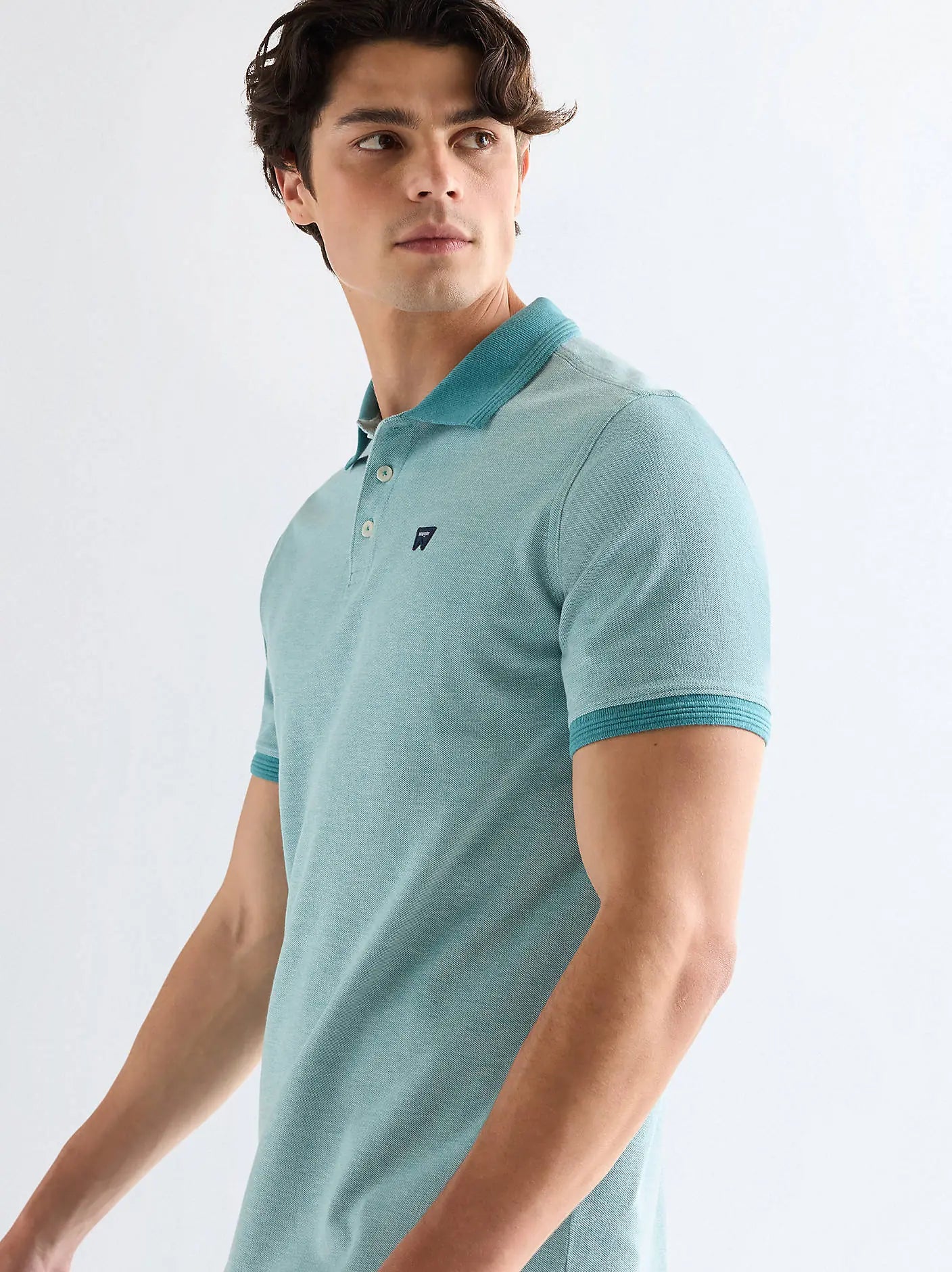 MESKA KOSZULKA WRANGLER REFINED POLO SHIRT BRITTANY BLUE 112377999