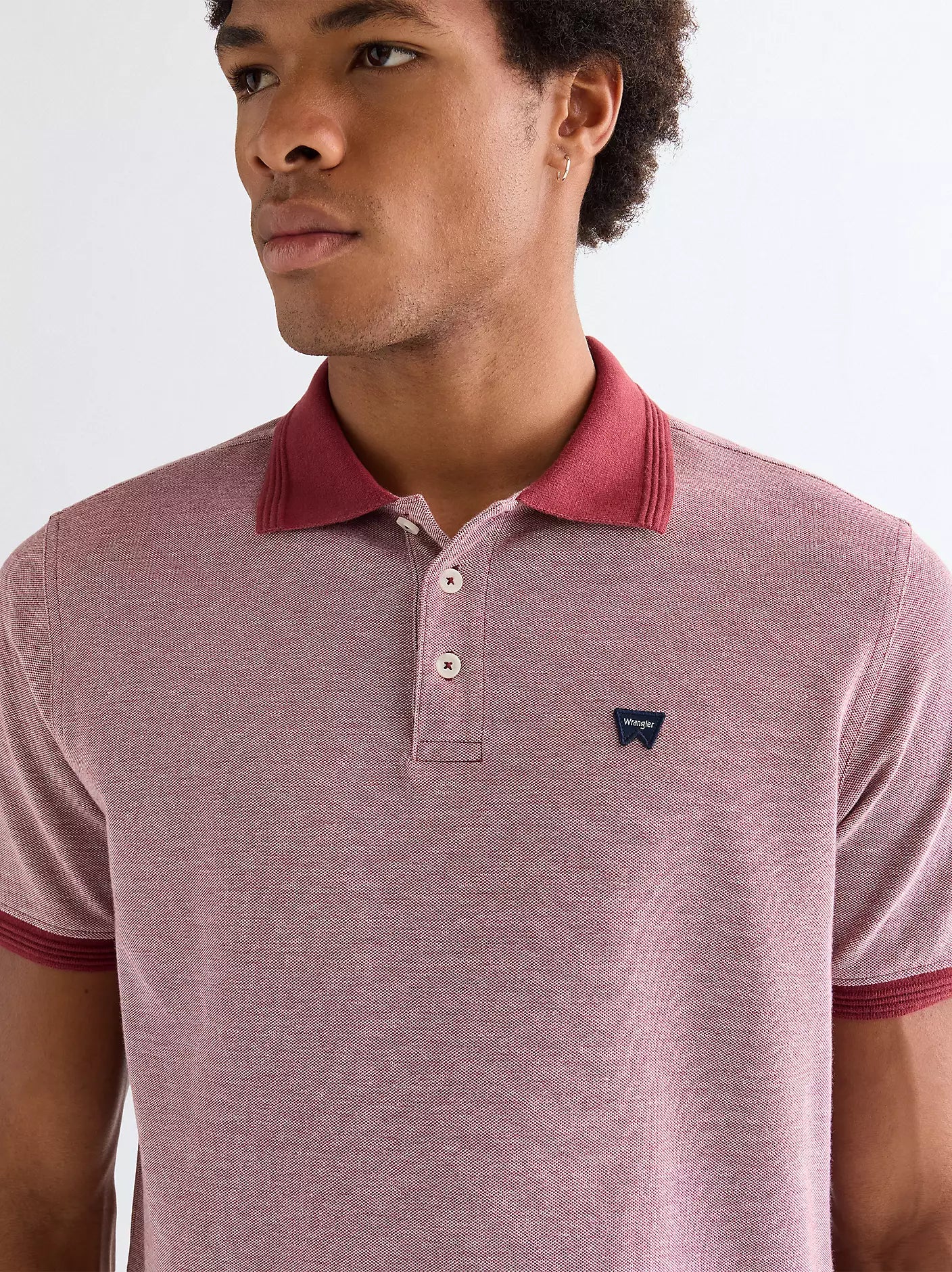 MESKA KOSZULKA WRANGLER REFINED POLO SHIRT RUBY WINE 112377998