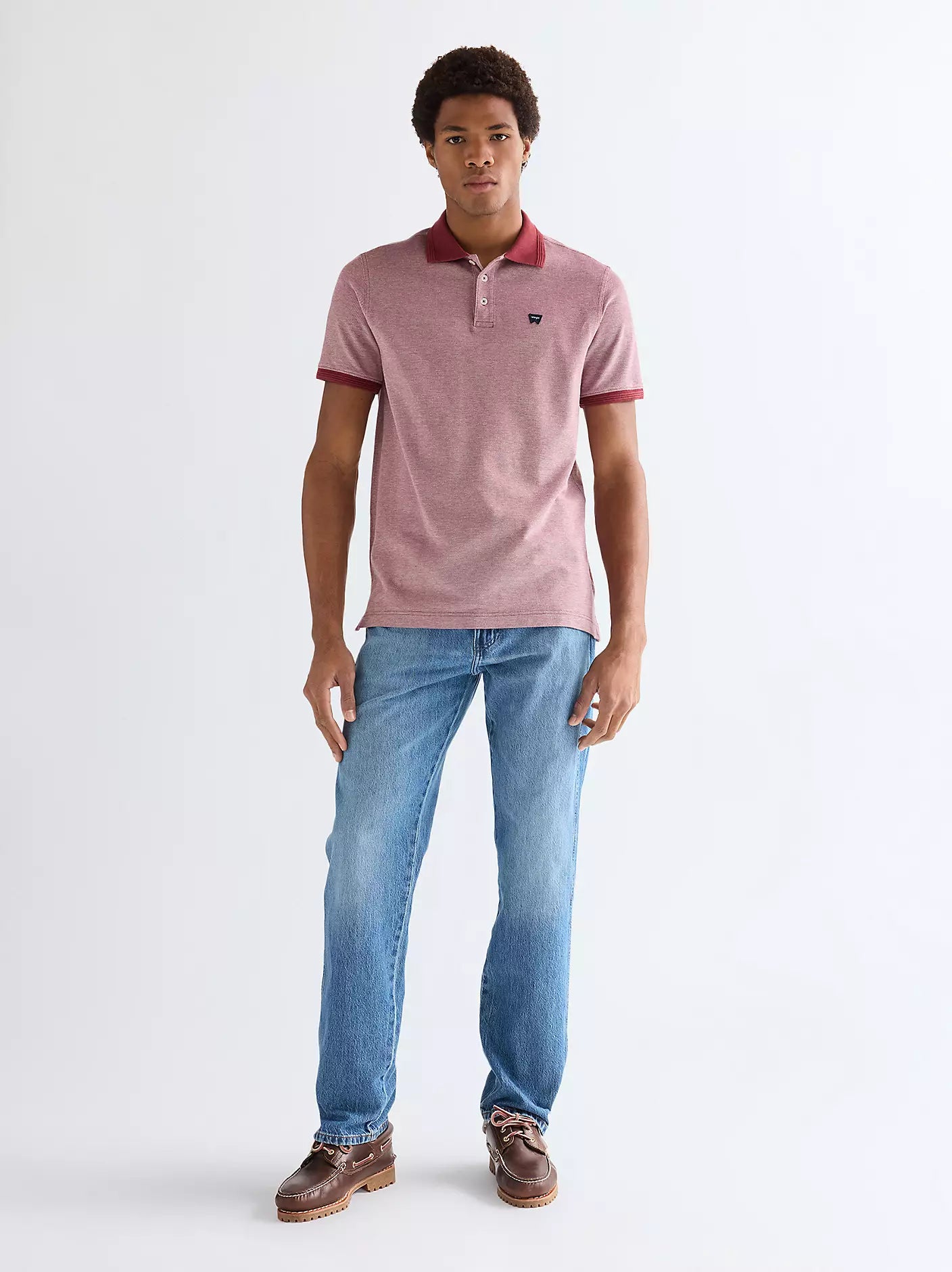 MESKA KOSZULKA WRANGLER REFINED POLO SHIRT RUBY WINE 112377998