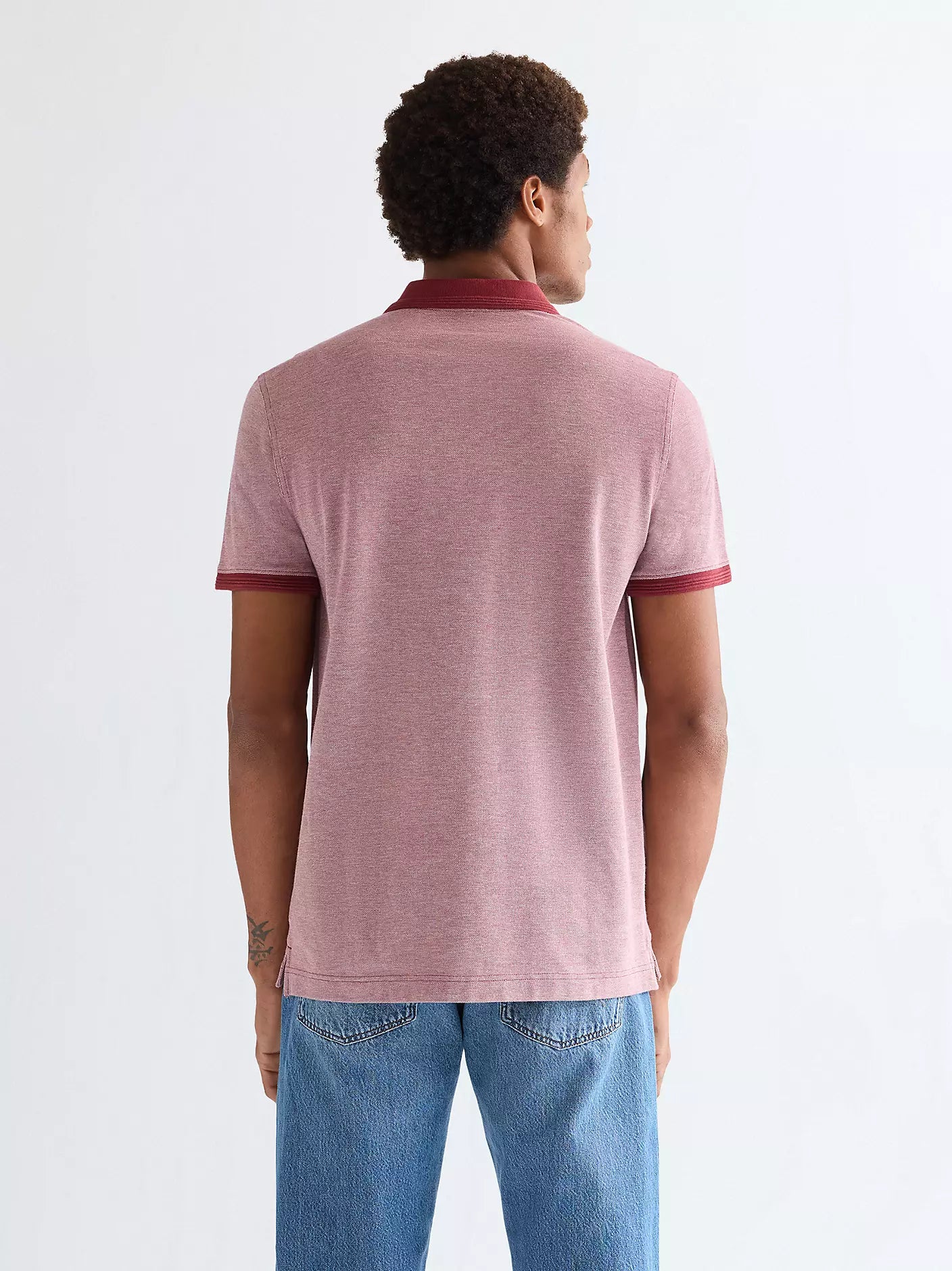 MESKA KOSZULKA WRANGLER REFINED POLO SHIRT RUBY WINE 112377998
