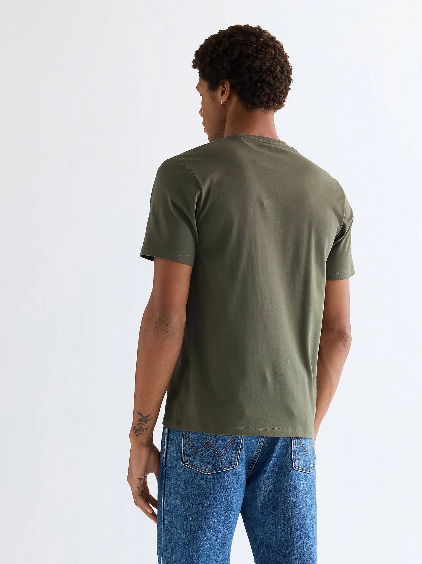 Męski T-Shirt Wrangler Sign Off Tee Deep Depths 112378011