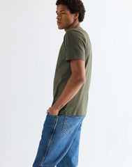 Męski T-Shirt Wrangler Sign Off Tee Deep Depths 112378011