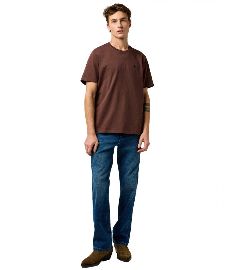 MESKA KOSZULKA WRANGLER SIGN OFF TEE MAHOGANY 112371484