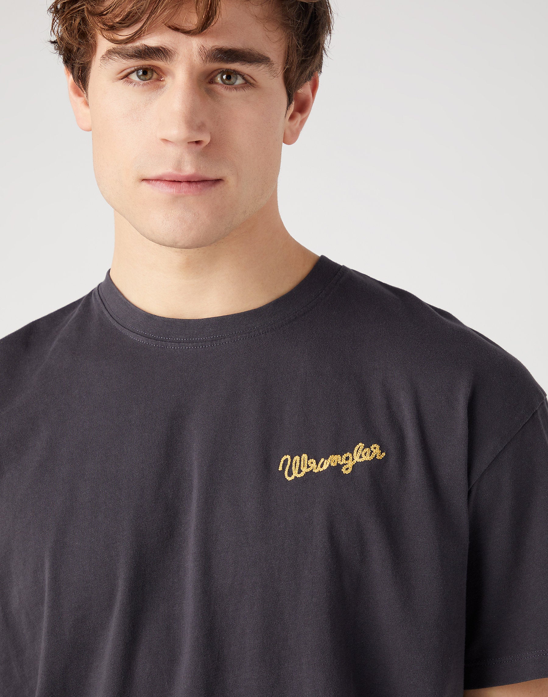 Meska Koszulka Wrangler Slogan Tee Faded Black 112341193