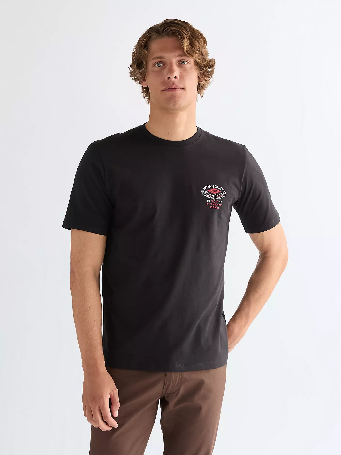 MESKA KOSZULKA WRANGLER SMALL AMERICANA TEE BLACK 112377982
