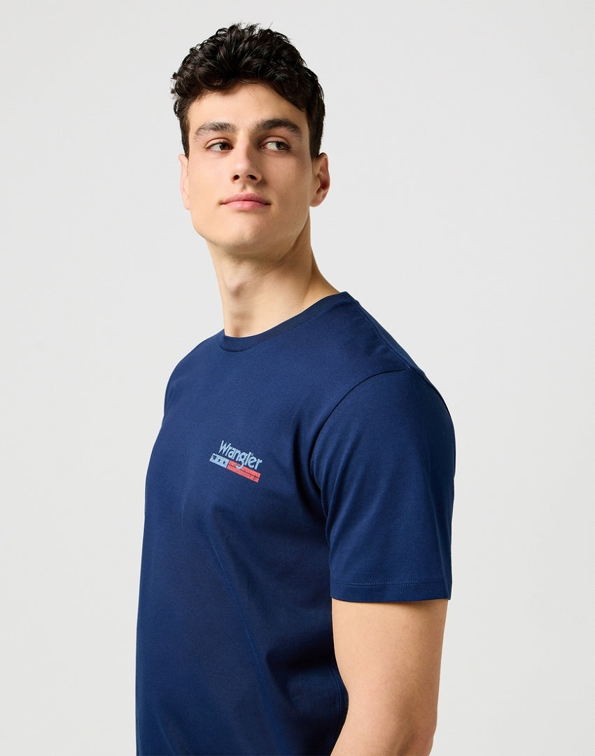Męska Koszulka Wrangler Small Americana Tee Navy 112371410